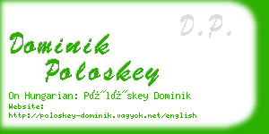 dominik poloskey business card